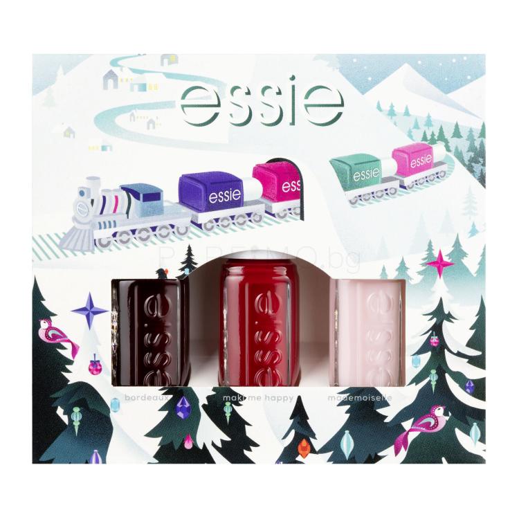 Essie Nail Polish Christmas Mini Trio Pack Подаръчен комплект лак за нокти 15 ml + лак за нокти 15 ml + лак за нокти 15 ml