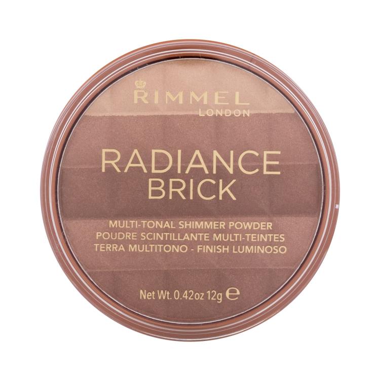 Rimmel London Radiance Brick Бронзант за жени 12 g Нюанс 002 Medium