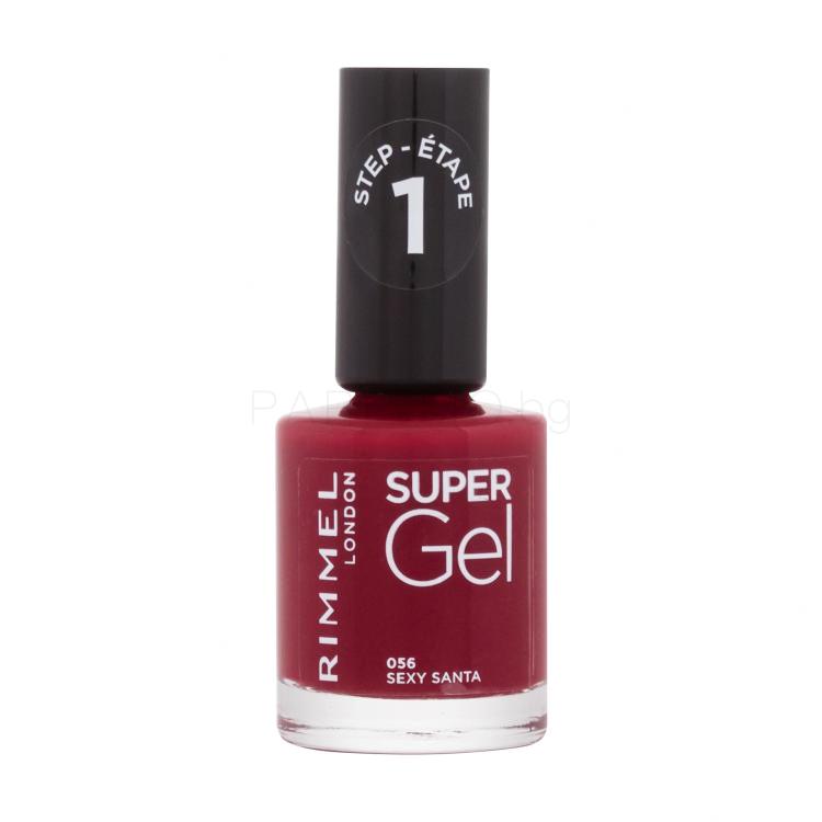 Rimmel London Super Gel STEP1 Лак за нокти за жени 12 ml Нюанс 056 Sexy Santa