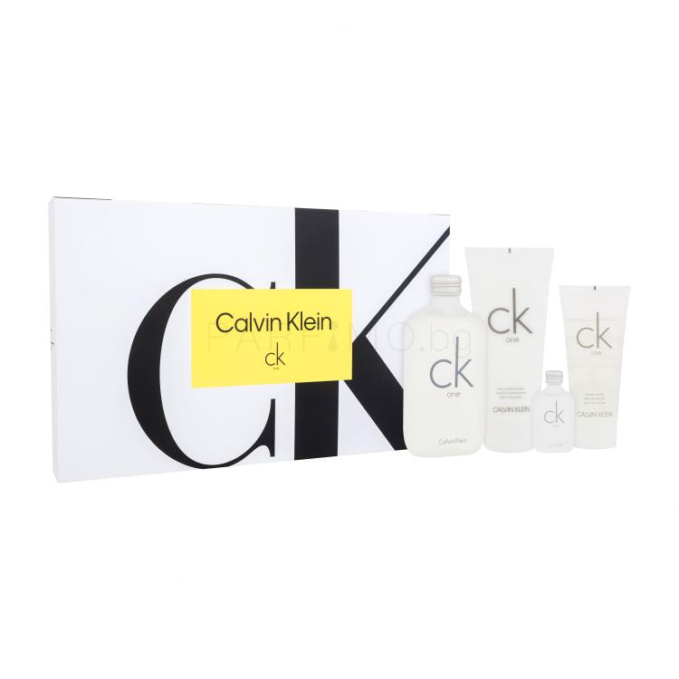 Calvin Klein CK One Подаръчен комплект EDT 200 ml + лосион за тяло 200 ml + душ гел 100 ml + EDT 15 ml