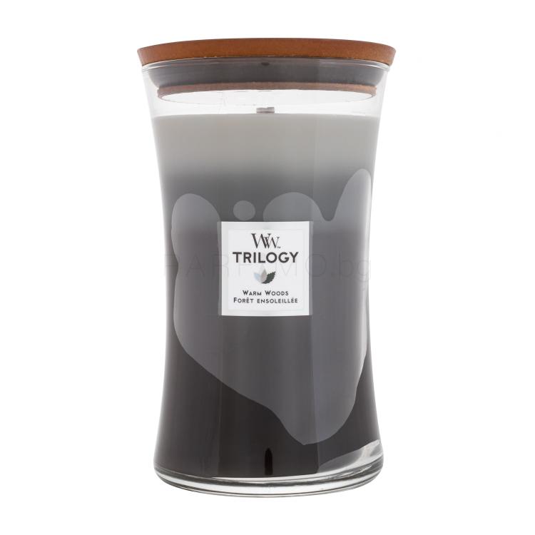 WoodWick Trilogy Warm Woods Ароматна свещ 610 g