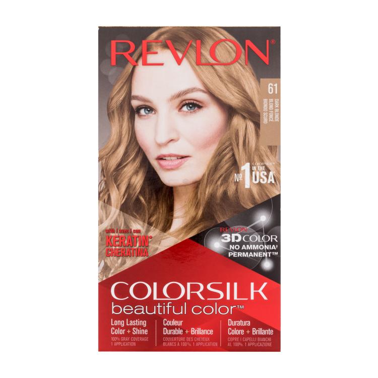 Revlon Colorsilk Beautiful Color Боя за коса за жени Нюанс 61 Dark Blonde Комплект