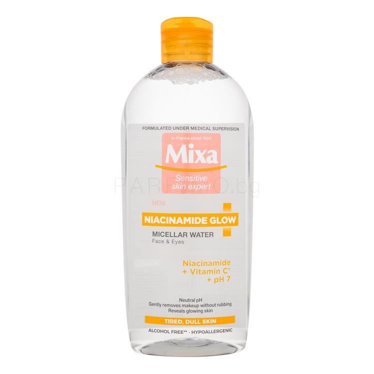 Mixa Niacinamide Glow Micellar Water Мицеларна вода за жени 400 ml