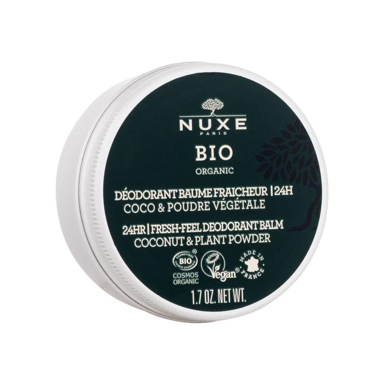 NUXE Bio Organic 24H Fresh-Feel Deodorant Balm Coconut &amp; Plant Powder Дезодорант за жени 50 гр