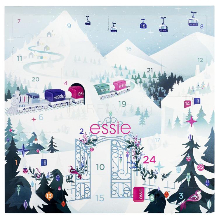 Essie Nail Polish Express Train Advent Calendar Подаръчен комплект лак за нокти 23 x + лакочистител
