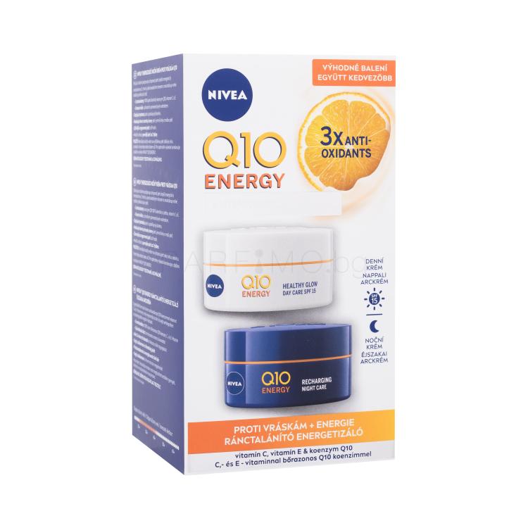 Nivea Q10 Energy Duo Pack Подаръчен комплект дневен крем за лице Q10 Energy SPF15 50 ml + нощен крем за лице Q10 Energy 50 ml