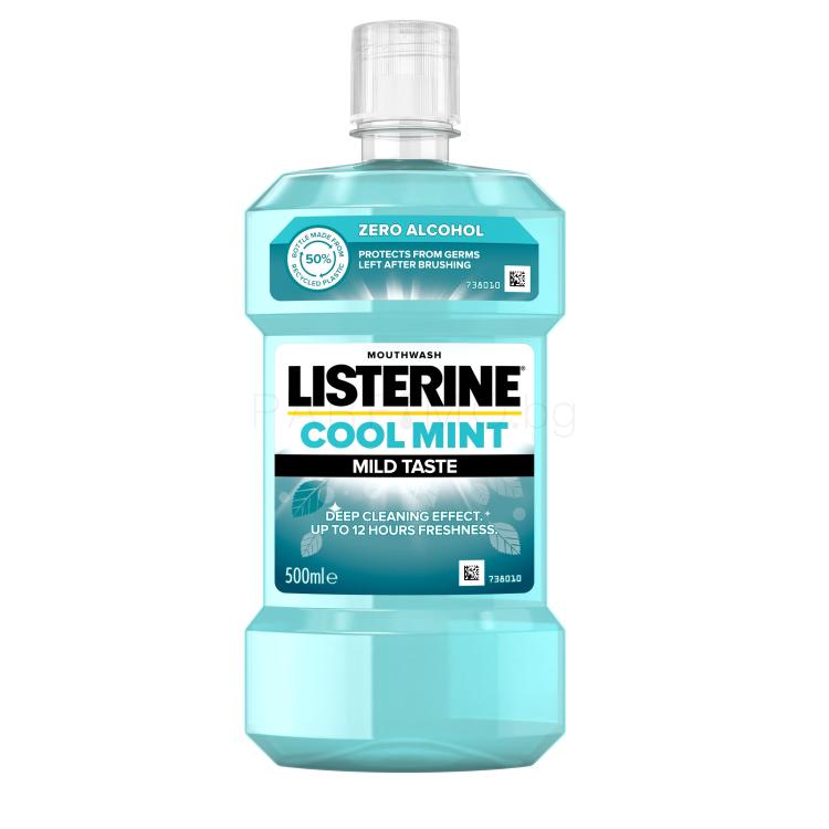 Listerine Cool Mint Mild Taste Mouthwash Вода за уста 500 ml