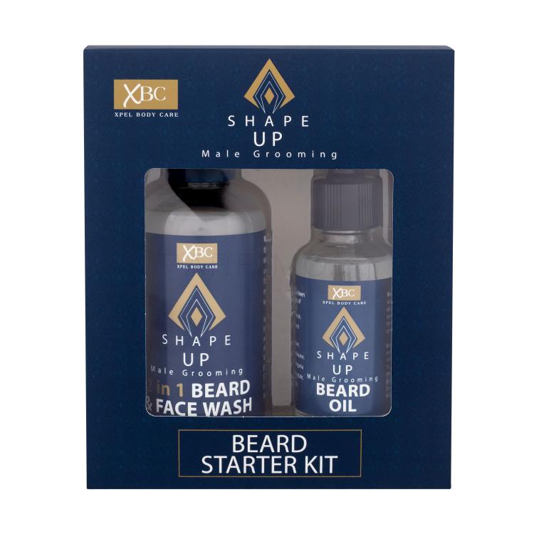 Xpel Shape Up Beard Starter Kit Подаръчен комплект почистващ гел за лице и брада Shape Up 2in1 Beard &amp; Face Wash 100 ml + масло за брада Shape Up Beard Oil 30 ml