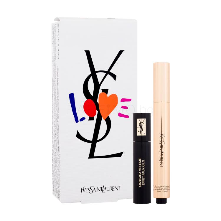 Yves Saint Laurent Touche Éclat Подаръчен комплект хайлайтър Touche Éclat Radiant Touch 2,5 ml 2 + спирала Mascara Volume Effet Faux Cils 2 ml Black