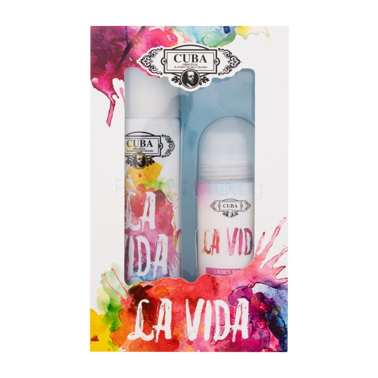 Cuba La Vida Подаръчен комплект EDP 100 ml + антиперспирант roll-on 50 ml