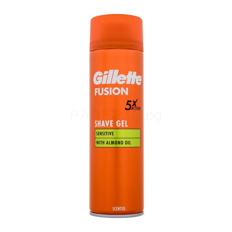 Gillette Fusion Sensitive Shave Gel Гел за бръснене за мъже 200 ml