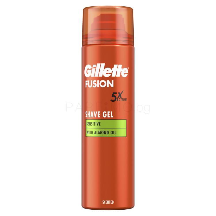 Gillette Fusion Sensitive Shave Gel Гел за бръснене за мъже 200 ml