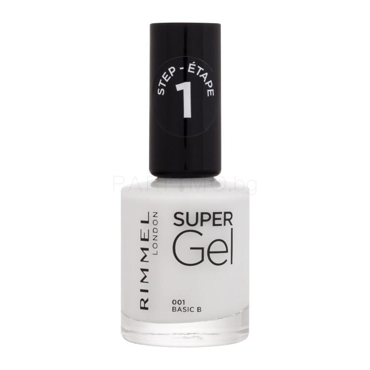 Rimmel London Super Gel STEP1 Лак за нокти за жени 12 ml Нюанс 001 Basic B