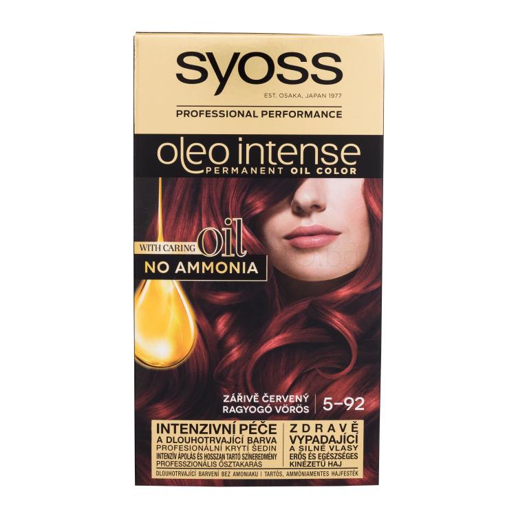 Syoss Oleo Intense Permanent Oil Color Боя за коса за жени 50 ml Нюанс 5-92 Bright Red