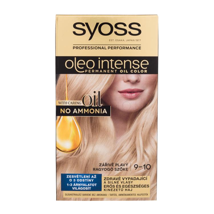 Syoss Oleo Intense Permanent Oil Color Боя за коса за жени 50 ml Нюанс 9-10 Bright Blond