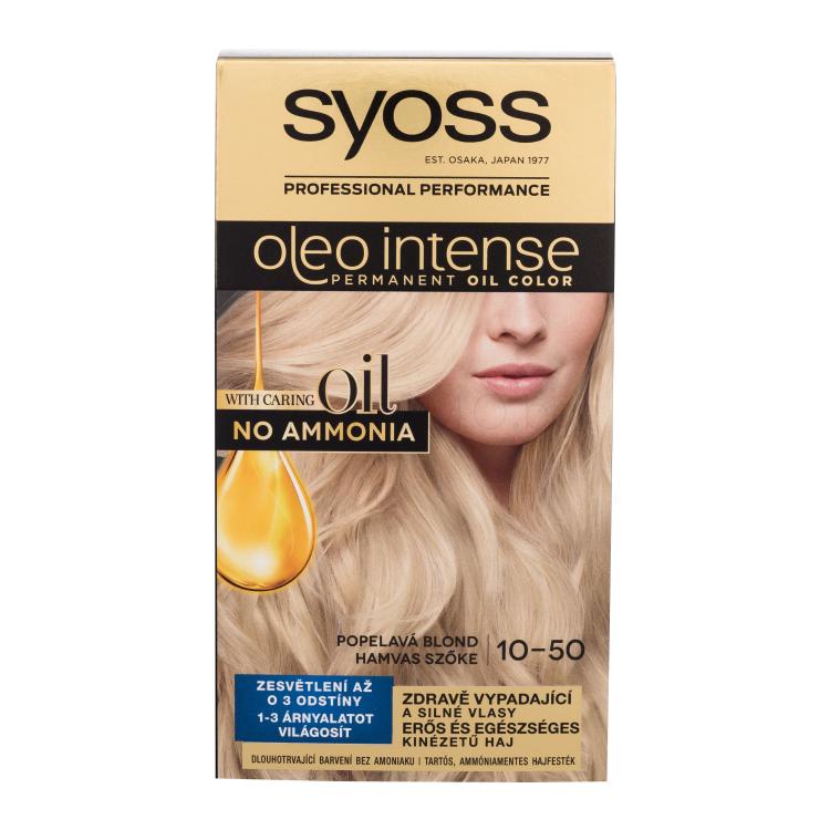 Syoss Oleo Intense Permanent Oil Color Боя за коса за жени 50 ml Нюанс 10-50 Ashy Blond