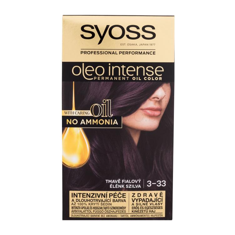 Syoss Oleo Intense Permanent Oil Color Боя за коса за жени 50 ml Нюанс 3-33 Rich Plum