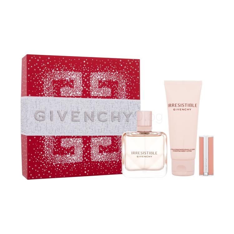 Givenchy Irresistible Подаръчен комплект за жени EDP 50 ml + лосион за тяло 75 ml + балсам за устни 1,5 g 001 Pink Irresistible