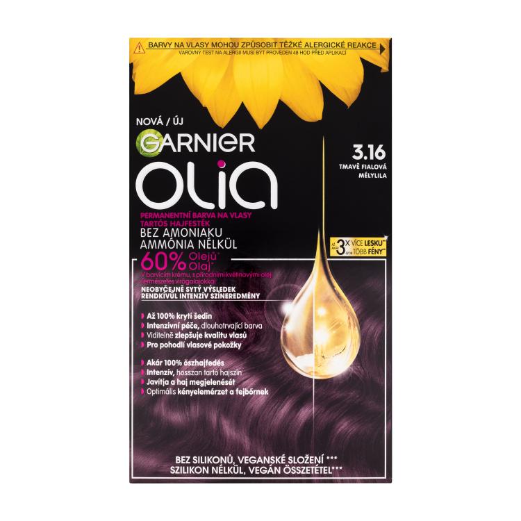 Garnier Olia Боя за коса за жени 60 g Нюанс 3,16 Deep Violet