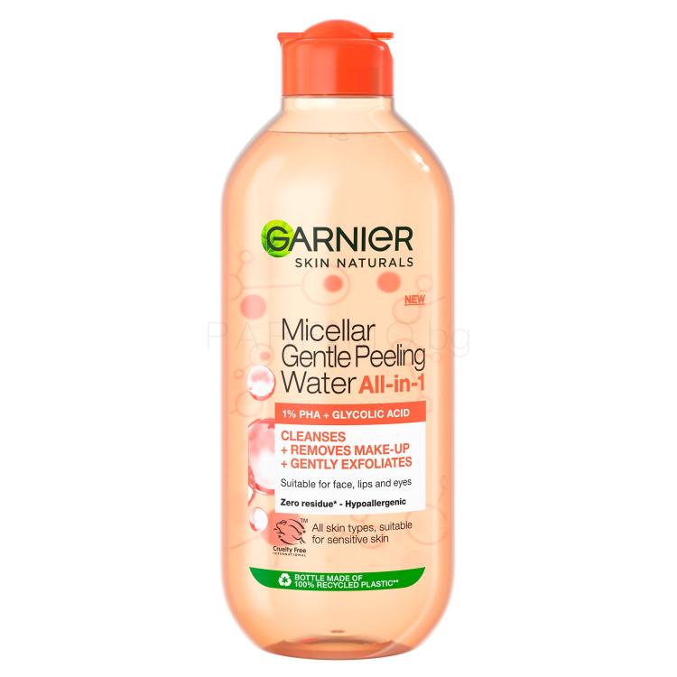 Garnier Skin Naturals Micellar Gentle Peeling Water Мицеларна вода за жени 400 ml