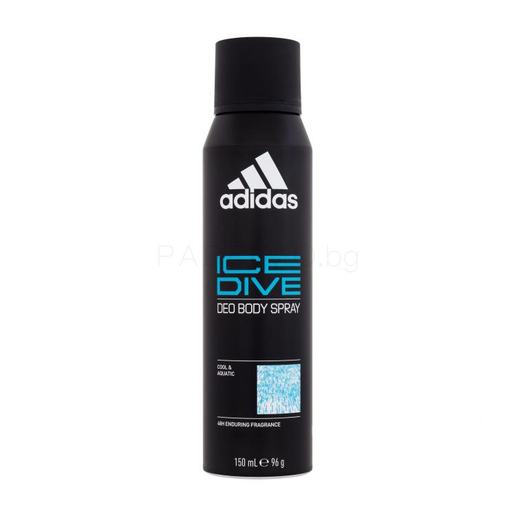 Adidas Ice Dive Deo Body Spray 48H Дезодорант за мъже 150 ml