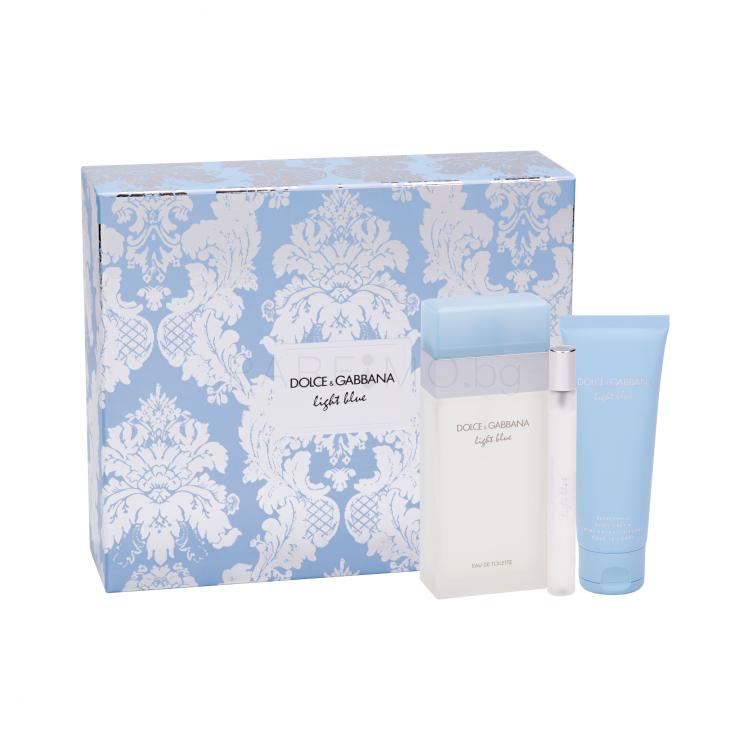 Dolce&amp;Gabbana Light Blue Подаръчен комплект EDT 100 ml + лосион за тяло 75 ml + EDT 10 ml увредена кутия