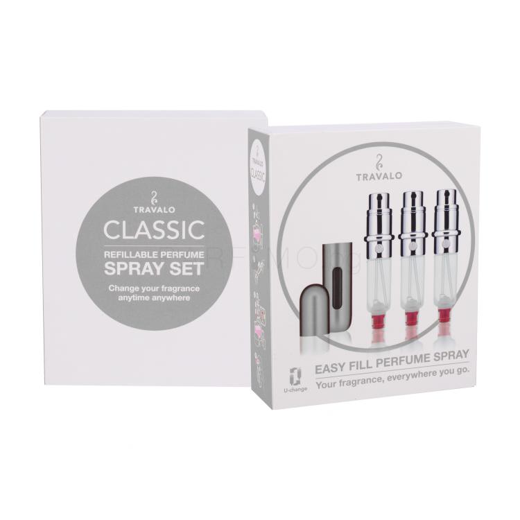Travalo Classic Подаръчен комплект зареждаем флакон 3x5 ml + калъф увредена кутия