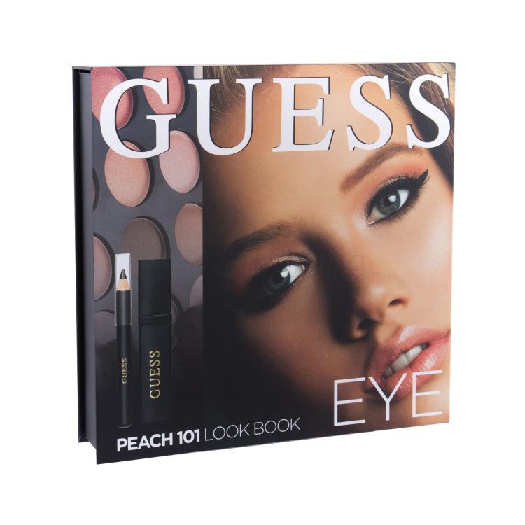 GUESS Look Book Eye Подаръчен комплект сенки за очи 12 x 1,16 g + спирала Black 4 ml + молив за очи Black 0,5 g + огледало увредена кутия