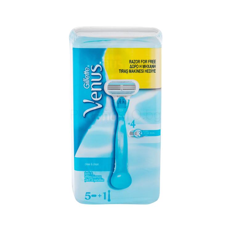 Gillette Venus Подаръчен комплект самобръсначка 1 бр + резервни ножчета 5 бр увредена кутия