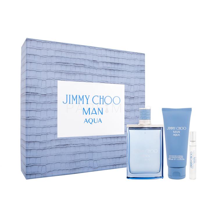 Jimmy Choo Jimmy Choo Man Aqua Подаръчен комплект EDT 100 ml + EDT 7,5 ml + душ гел 100 ml