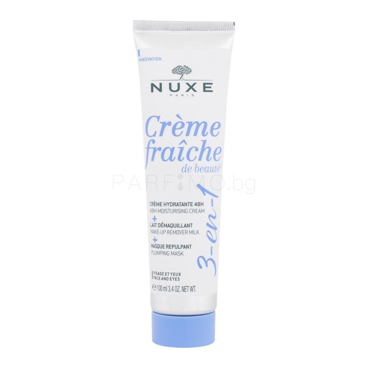 NUXE Creme Fraiche de Beauté 3-In-1 Cream &amp; Make-Up Remover &amp; Mask Дневен крем за лице за жени 100 ml ТЕСТЕР