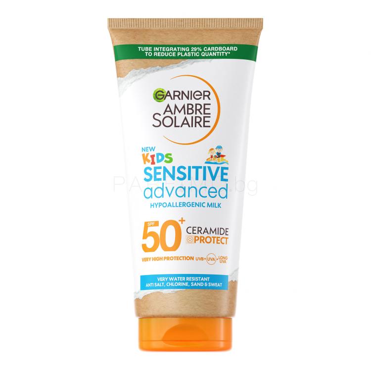 Garnier Ambre Solaire Kids Advanced Sensitive Hypoallergenic Milk SPF50+ Слънцезащитна козметика за тяло за деца 175 ml