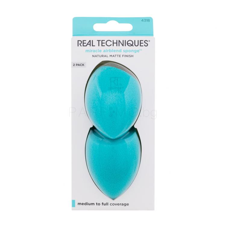 Real Techniques Miracle Airblend Sponge Апликатор за жени 2 бр