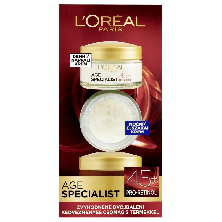 L&#039;Oréal Paris Age Specialist 45+ Подаръчен комплект дневен крем за лице Age Specialist 45 SPF20 50 ml + нощен крем за лице Age Specialist 45 50 ml