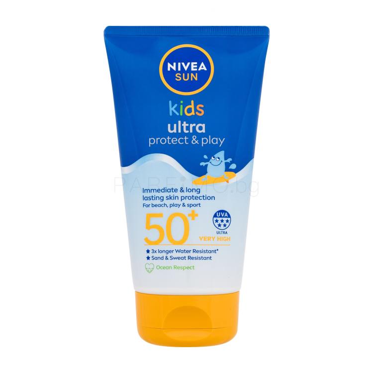 Nivea Sun Kids Ultra Protect &amp; Play SPF50+ Слънцезащитна козметика за тяло за деца 150 ml
