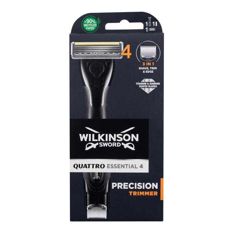 Wilkinson Sword Quattro Essential 4 Precision Trimmer Самобръсначка за мъже 1 бр