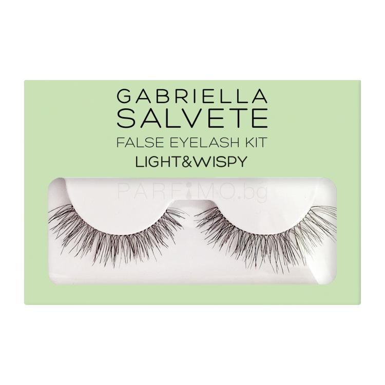 Gabriella Salvete False Eyelash Kit Light &amp; Wispy Изкуствени мигли за жени 1 бр