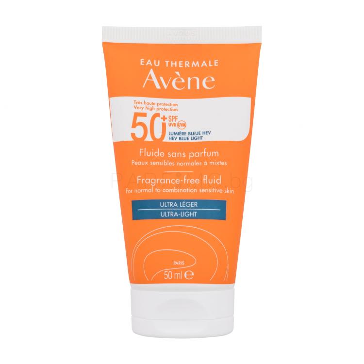 Avene Sun Fragrance-Free Fluid Ultra-Light SPF50+ Слънцезащитен продукт за лице 50 ml