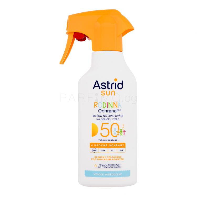 Astrid Sun Family Milk Spray SPF50 Слънцезащитна козметика за тяло 270 ml