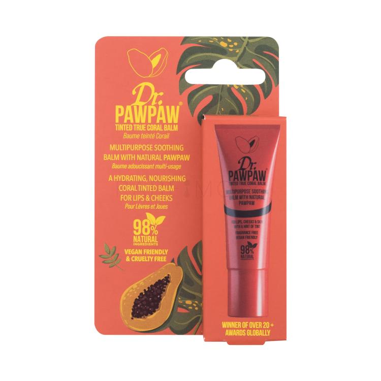 Dr. PAWPAW Balm Tinted True Coral Балсам за устни за жени 10 ml
