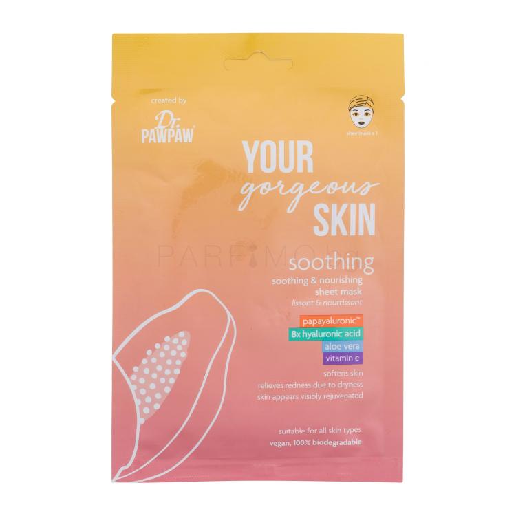 Dr. PAWPAW Your Gorgeous Skin Soothing Sheet Mask Маска за лице за жени 25 ml