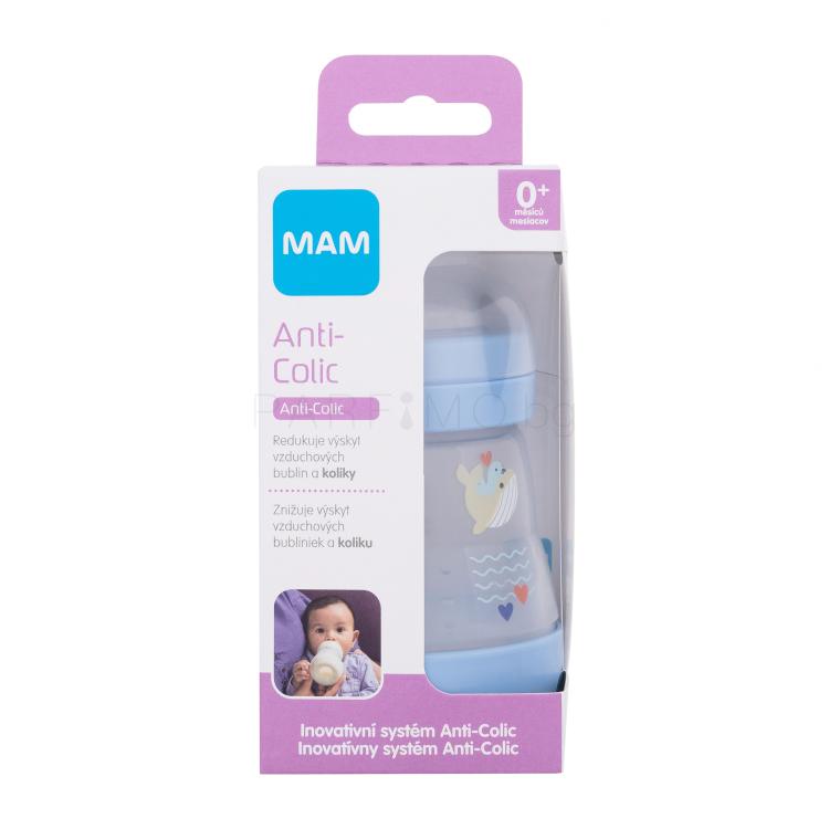 MAM Easy Start Anti-Colic 0m+ Blue Бебешко шише за деца 160 ml