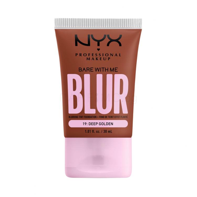 NYX Professional Makeup Bare With Me Blur Tint Foundation Фон дьо тен за жени 30 ml Нюанс 19 Deep Golden