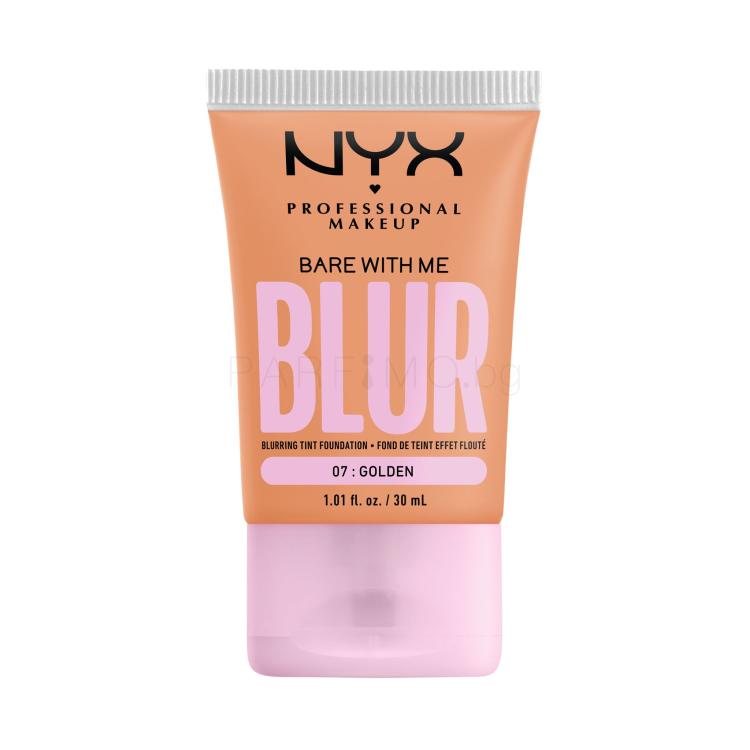NYX Professional Makeup Bare With Me Blur Tint Foundation Фон дьо тен за жени 30 ml Нюанс 07 Golden