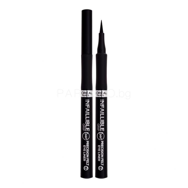 L'Oréal Paris Infaillible Grip 24H Precision Felt Eyeliner Очна линия за жени 1 ml Нюанс 01 Black