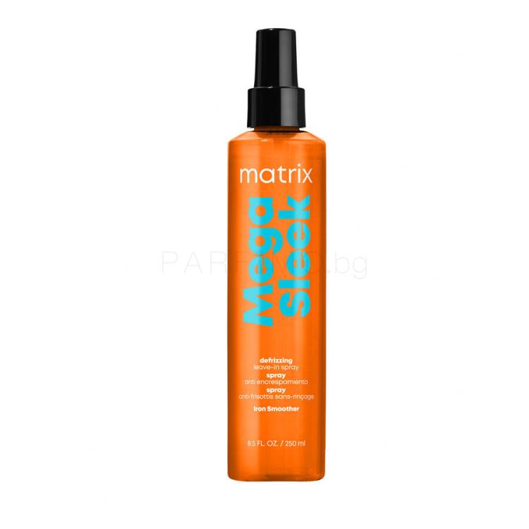 Matrix Mega Sleek Iron Smoother Defrizzing Leave-In Spray За термична обработка на косата за жени 250 ml