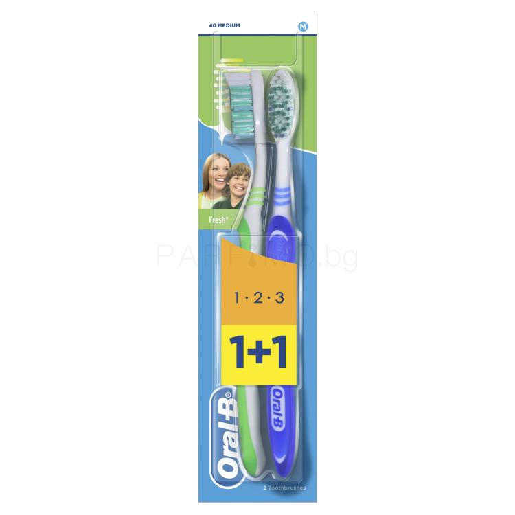 Oral-B 1-2-3 Fresh Medium Четка за зъби Комплект