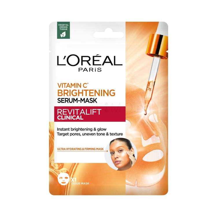 L&#039;Oréal Paris Revitalift Clinical Vitamin C Brightening Serum-Mask Маска за лице за жени 26 гр