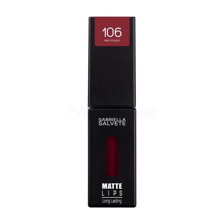 Gabriella Salvete Matte Lips Червило за жени 4,5 ml Нюанс 106 Red Moon