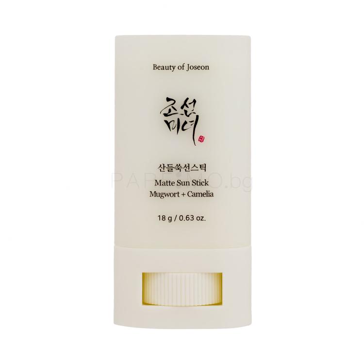 Beauty of Joseon Mugwort + Camelia Matte Sun Stick SPF50+ Слънцезащитен продукт за лице за жени 18 g